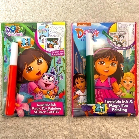 Nickelodeon Dora the Explorer Invisible Ink Magic Pen Painting Activity Books - Picture 1 of 9